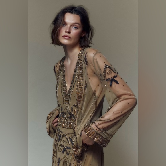 Zara Other - Zara limited edition BEADED SEQUIN KIMONO (missing some beads, check photos)